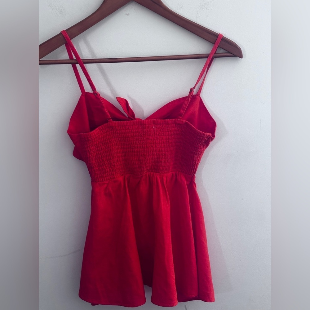 NWT Anthropologie Linen Blend Orange Tank(First Picture is True Color) Size: XXS - Picture 3 of 4
